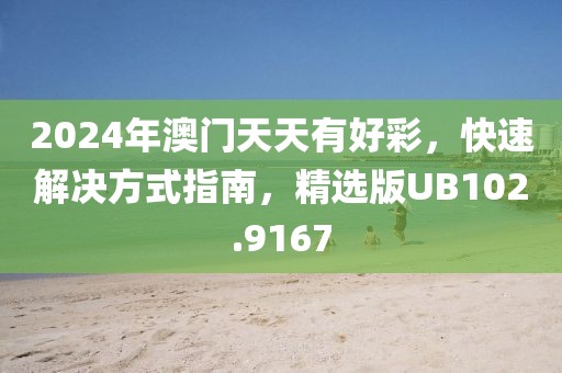 2024年澳門天天有好彩，快速解決方式指南，精選版UB102.9167