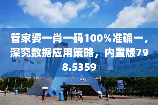 管家婆一肖一碼100%準確一，深究數據應用策略，內置版798.5359