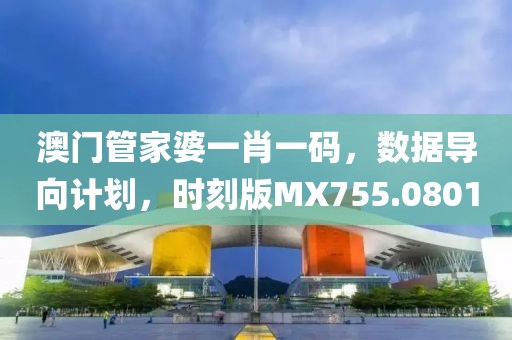 澳門管家婆一肖一碼，數據導向計劃，時刻版MX755.0801