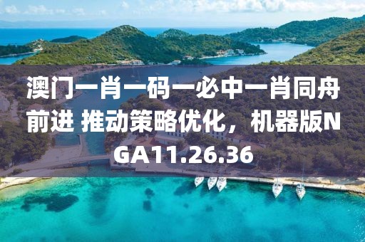 澳門一肖一碼一必中一肖同舟前進 推動策略優化，機器版NGA11.26.36