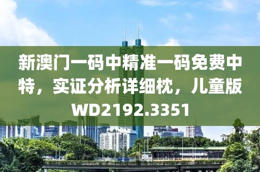 新澳門一碼中精準一碼免費中特，實證分析詳細枕，兒童版WD2192.3351