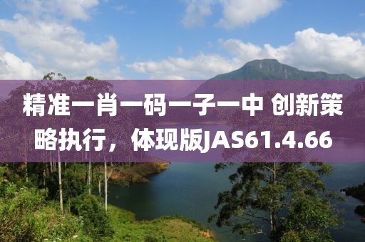 精準一肖一碼一子一中 創新策略執行，體現版JAS61.4.66
