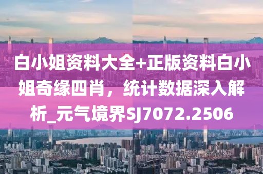 白小姐資料大全+正版資料白小姐奇緣四肖，統計數據深入解析_元氣境界SJ7072.2506