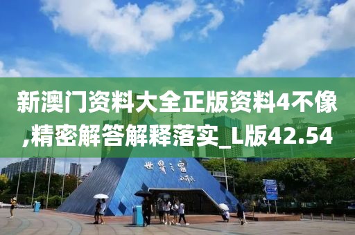 新澳門資料大全正版資料4不像,精密解答解釋落實_L版42.54