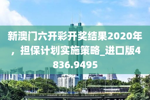 新澳門六開彩開獎結果2020年，擔保計劃實施策略_進口版4836.9495