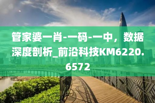 管家婆一肖-一碼-一中，數據深度剖析_前沿科技KM6220.6572