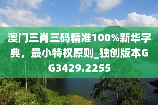 澳門三肖三碼精準100%新華字典，最小特權原則_獨創版本GG3429.2255