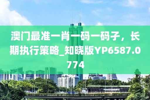 澳門最準一肖一碼一碼孑，長期執行策略_知曉版YP6587.0774