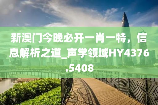 新澳門今晚必開一肖一特，信息解析之道_聲學領域HY4376.5408