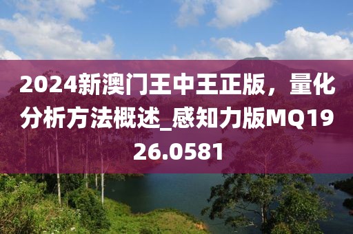 2024新澳門王中王正版，量化分析方法概述_感知力版MQ1926.0581