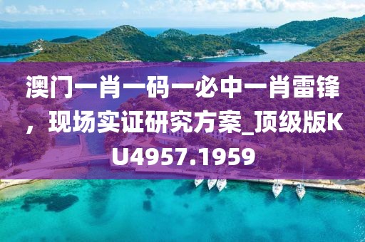 澳門一肖一碼一必中一肖雷鋒，現場實證研究方案_頂級版KU4957.1959