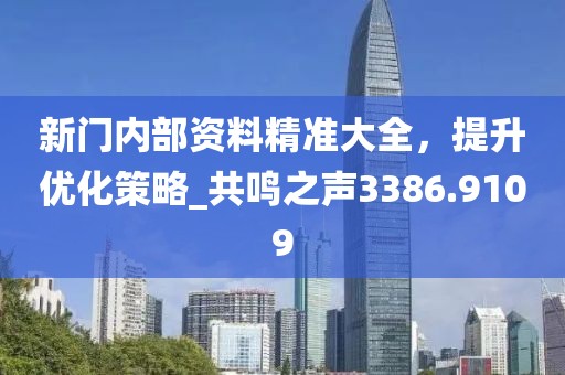 新門內部資料精準大全，提升優化策略_共鳴之聲3386.9109