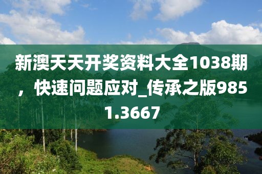 新澳天天開獎資料大全1038期，快速問題應對_傳承之版9851.3667