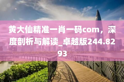 黃大仙精準一肖一碼com，深度剖析與解讀_卓越版244.8293