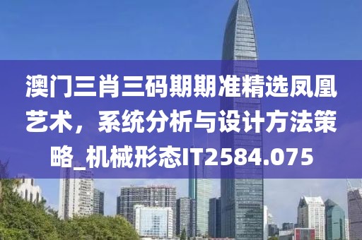 澳門三肖三碼期期準精選鳳凰藝術，系統分析與設計方法策略_機械形態IT2584.075