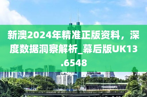 新澳2024年精準正版資料，深度數據洞察解析_幕后版UK13.6548