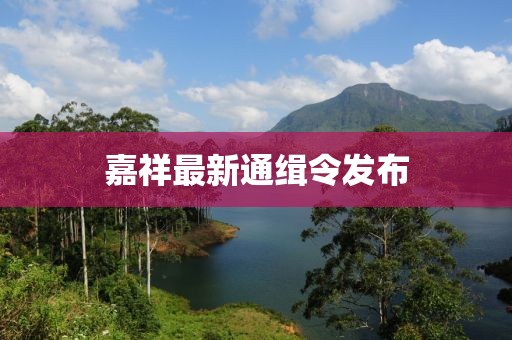 嘉祥最新通緝令發布