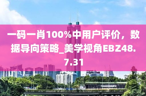 一碼一肖100%中用戶評價，數據導向策略_美學視角EBZ48.7.31