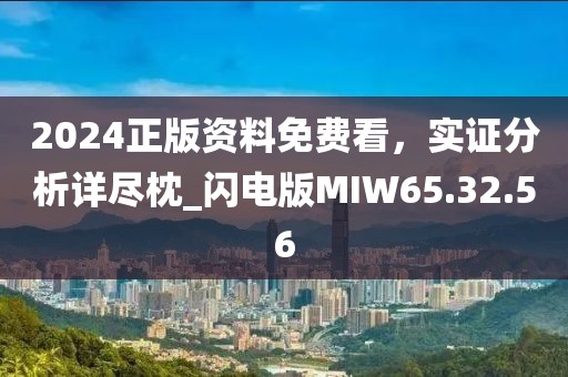 2024正版資料免費看，實證分析詳盡枕_閃電版MIW65.32.56