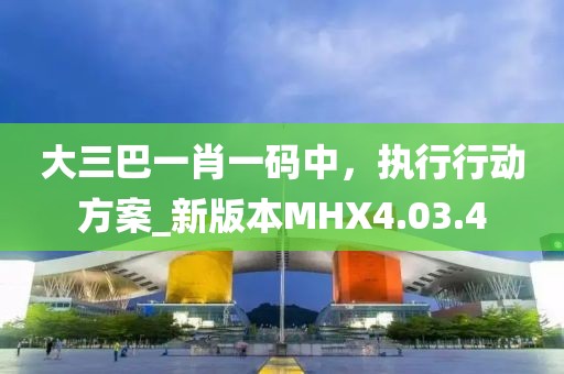 大三巴一肖一碼中，執行行動方案_新版本MHX4.03.4