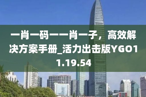 一肖一碼一一肖一子，高效解決方案手冊_活力出擊版YGO11.19.54
