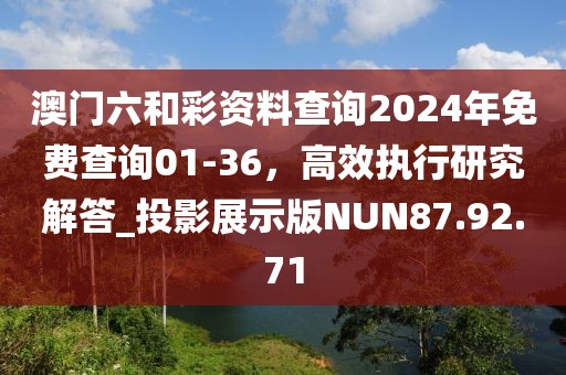 澳門六和彩資料查詢2024年免費查詢01-36，高效執行研究解答_投影展示版NUN87.92.71