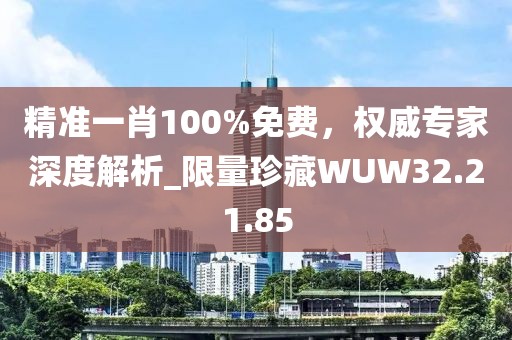 精準一肖100%免費，權威專家深度解析_限量珍藏WUW32.21.85