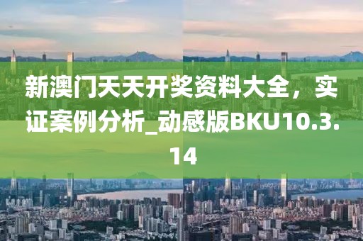 新澳門天天開獎資料大全，實證案例分析_動感版BKU10.3.14