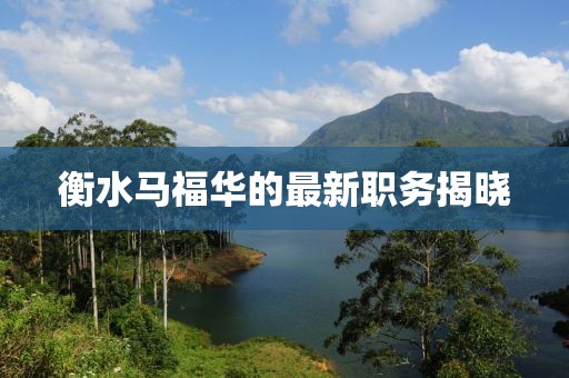 衡水馬福華的最新職務揭曉