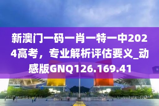 新澳門一碼一肖一特一中2024高考，專業解析評估要義_動感版GNQ126.169.41