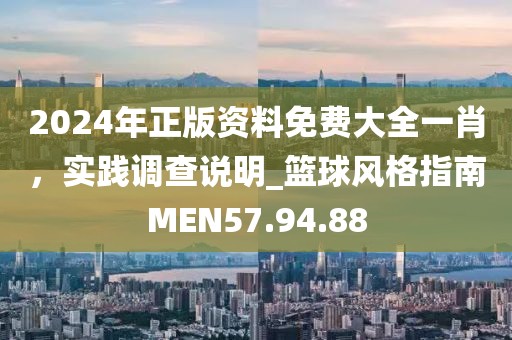 2024年正版資料免費大全一肖，實踐調查說明_籃球風格指南MEN57.94.88
