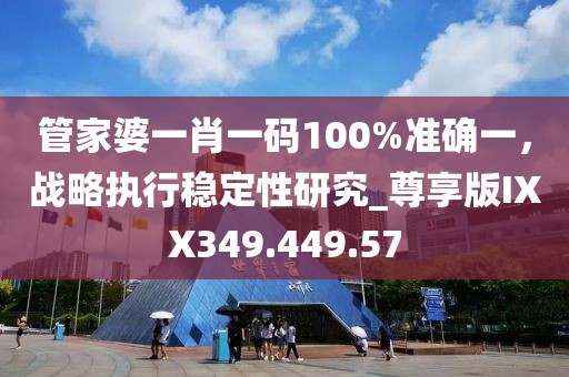 管家婆一肖一碼100%準確一，戰略執行穩定性研究_尊享版IXX349.449.57