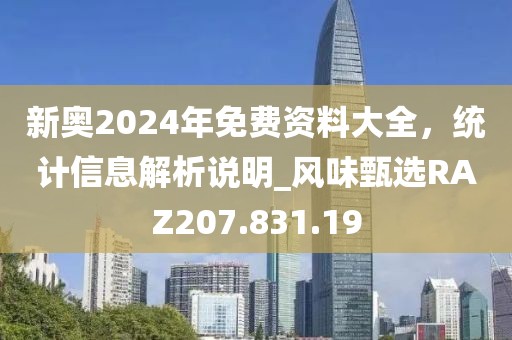 新奧2024年免費資料大全，統計信息解析說明_風味甄選RAZ207.831.19