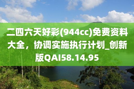 二四六天好彩(944cc)免費資料大全，協調實施執行計劃_創新版QAI58.14.95