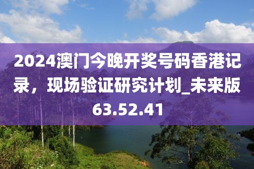 2024澳門今晚開獎號碼香港記錄，現場驗證研究計劃_未來版63.52.41