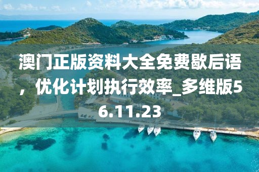 澳門正版資料大全免費歇后語，優化計劃執行效率_多維版56.11.23