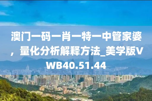 澳門一碼一肖一特一中管家婆，量化分析解釋方法_美學版VWB40.51.44