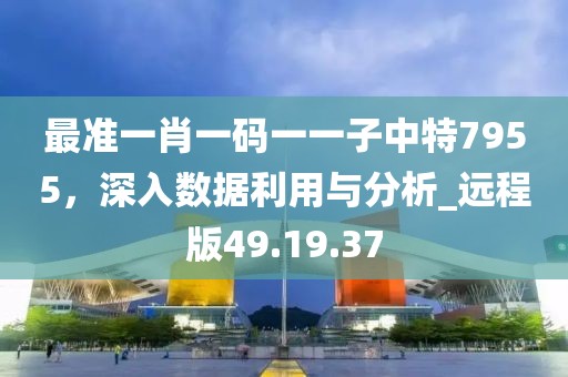 最準一肖一碼一一子中特7955，深入數據利用與分析_遠程版49.19.37
