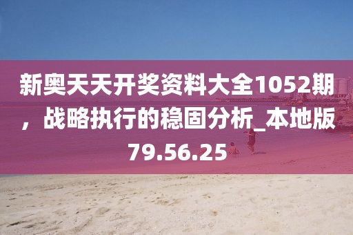 新奧天天開獎資料大全1052期，戰略執行的穩固分析_本地版79.56.25