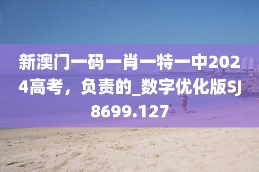 新澳門一碼一肖一特一中2024高考，負責的_數字優化版SJ8699.127