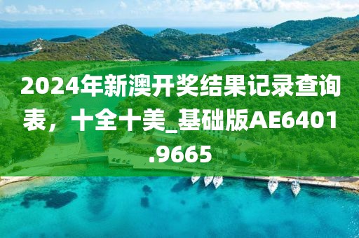 2024年新澳開獎結果記錄查詢表，十全十美_基礎版AE6401.9665