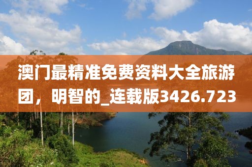 澳門最精準免費資料大全旅游團，明智的_連載版3426.723