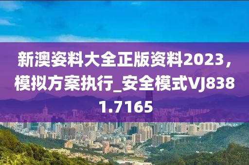 新澳姿料大全正版資料2023，模擬方案執行_安全模式VJ8381.7165