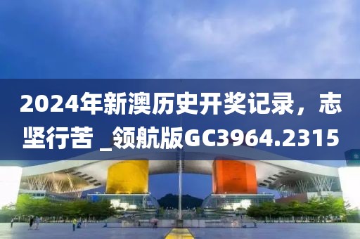 2024年新澳歷史開獎記錄，志堅行苦 _領航版GC3964.2315