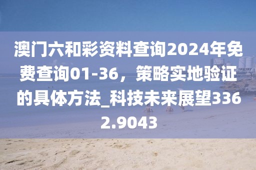 澳門六和彩資料查詢2024年免費查詢01-36，策略實地驗證的具體方法_科技未來展望3362.9043