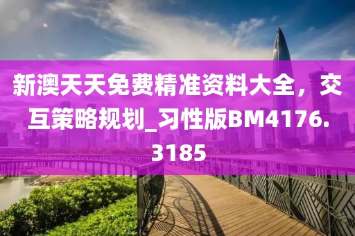 新澳天天免費精準資料大全，交互策略規劃_習性版BM4176.3185