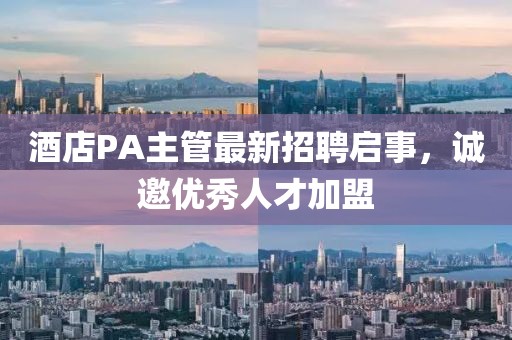 酒店PA主管最新招聘啟事，誠邀優秀人才加盟