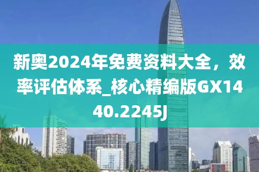 新奧2024年免費資料大全，效率評估體系_核心精編版GX1440.2245J
