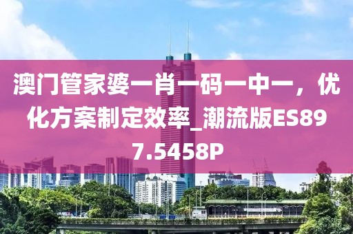 澳門管家婆一肖一碼一中一，優化方案制定效率_潮流版ES897.5458P