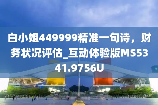 白小姐449999精準一句詩，財務狀況評估_互動體驗版MS5341.9756U